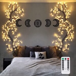 71lhvQEIRPL._AC_SL1174.jpg Enchanted Willow Vine Light, Christmas Decorations Flexible DIY Vines for Room Decor, 144 LEDs Artificial Plants Tree Branches,7.5FT Vines with Lights for Wall Bedroom Living Room Decor(1PCS)