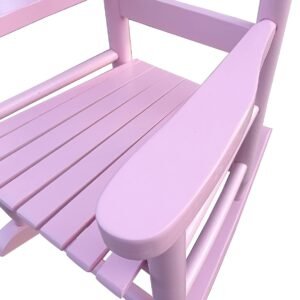 Kids Rocking Chair for Toddlers, Childs Rocker Chair, Wooden Rocking Lounge Chairs, Nursery Rocking Chairs, Outdoor Rocking Chair,Nursery Rocking Chairs for Girl Boy Indoor Outdoor (Light Pink)