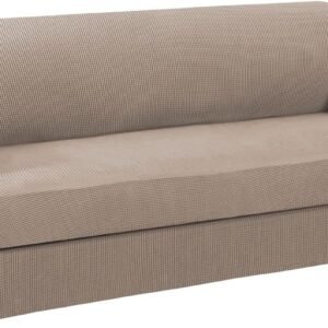 H.VERSAILTEX High Stretch Jacquard 2 Pieces Sofa Cover Couch Cover Furniture Sofa Slip Covers for Living Room, Polyester Spandex Jacquard Fabric Suit for T Cushion/Box Cushion (Sofa 72"-88", Navy)