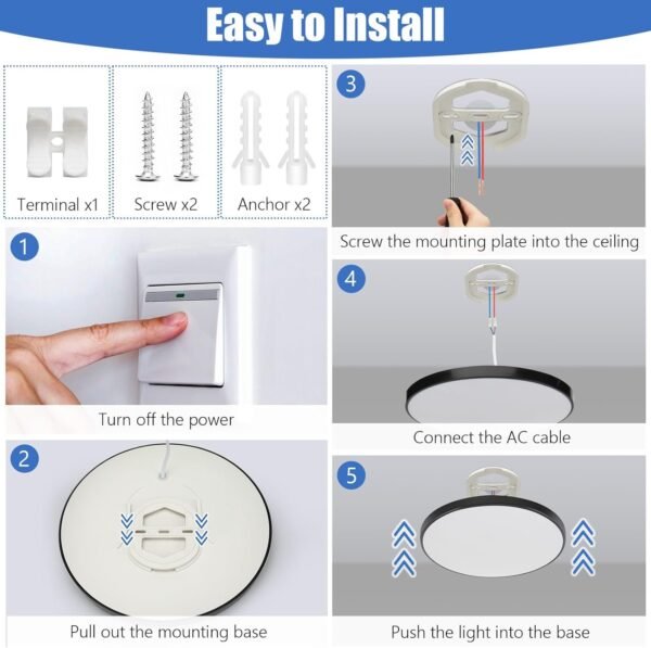 71na-cITIbL._AC_SL1500.jpg 24W Led Ceiling Light, 12 Inch Flush Mount Ceiling Light, 6500K Super Bright Light Fixture with 3000 Lumens for Bedroom, Living Room, Hallway, Dining Room, Study Room(White)