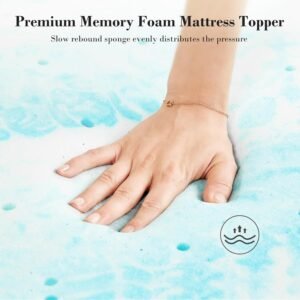 71p-KdFVmRL._AC_SL1500.jpg OLIXIS Mattress Topper Full Memory Foam, 3 Inch Thick Gel Infused Bed Toppers for Full Size Bed, Soft Mattress Pads for Sleeper Sofa, RV, Camper, Blue