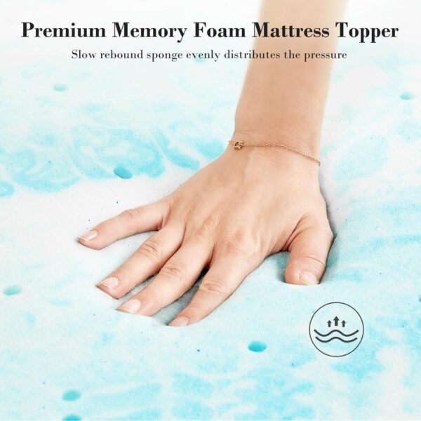 71p-KdFVmRL._AC_SL1500.jpg OLIXIS Mattress Topper Full Memory Foam, 3 Inch Thick Gel Infused Bed Toppers for Full Size Bed, Soft Mattress Pads for Sleeper Sofa, RV, Camper, Blue