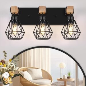 6-Lights Semi Flush Mount Ceiling Light, Matte Black Close to Ceiling Lighting with E26 Base, Modern Sputnik Light Fixtures for Kitchen Dining Room Bedroom Living Room
