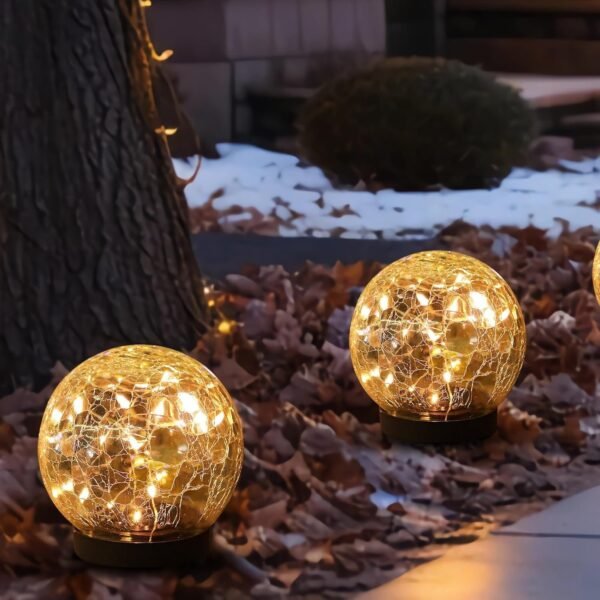 71qEF-qaCmL._AC_SL1500.jpg Solar Globe Lights Outdoor Waterproof-Solar Balls-Solar Garden Lights-Solar Orbs for Outside 2 Pack Cracked Glass Ball for Lawn Patio Yard Backyard Decorations