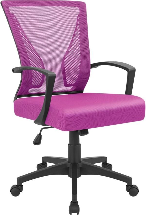 71qzrE9oNQL._AC_SL1500.jpg Furmax Office Chair Mid Back Swivel Lumbar Support Desk Chair, Computer Ergonomic Mesh Chair with Armrest (Black)