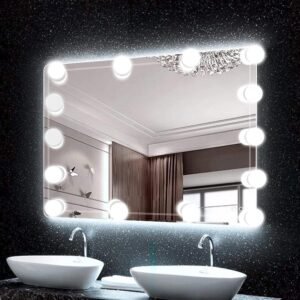 71rnIUWF_PL._AC_SL1500.jpg Brightown Vanity Lights for Mirror, 10 Bulbs Dimmable Mirror Lights Stick On, 11.8Ft Adjustable Length Makeup Light, Vanity Lighting Fixtures for Hollywood Mirror(No Mirror Included)