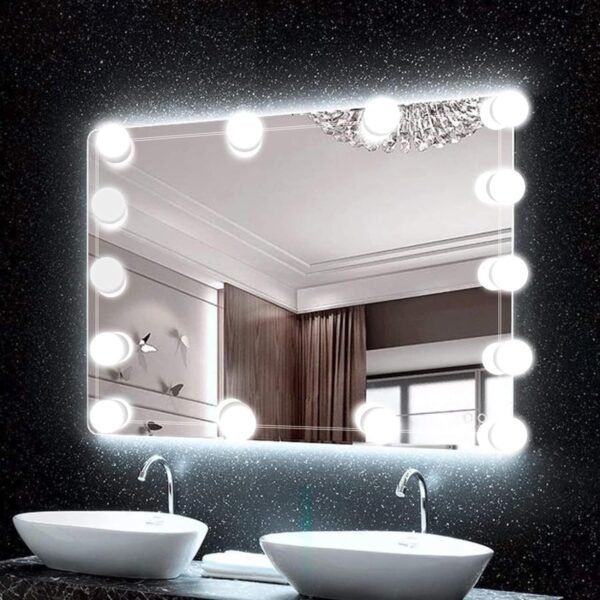 71rnIUWF_PL._AC_SL1500.jpg Brightown Vanity Lights for Mirror, 10 Bulbs Dimmable Mirror Lights Stick On, 11.8Ft Adjustable Length Makeup Light, Vanity Lighting Fixtures for Hollywood Mirror(No Mirror Included)