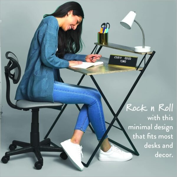 71uRW1BE8EL._AC_SL1339.jpg Swivel Mesh Desk Chair, Silver 21D x 21W x 33H in