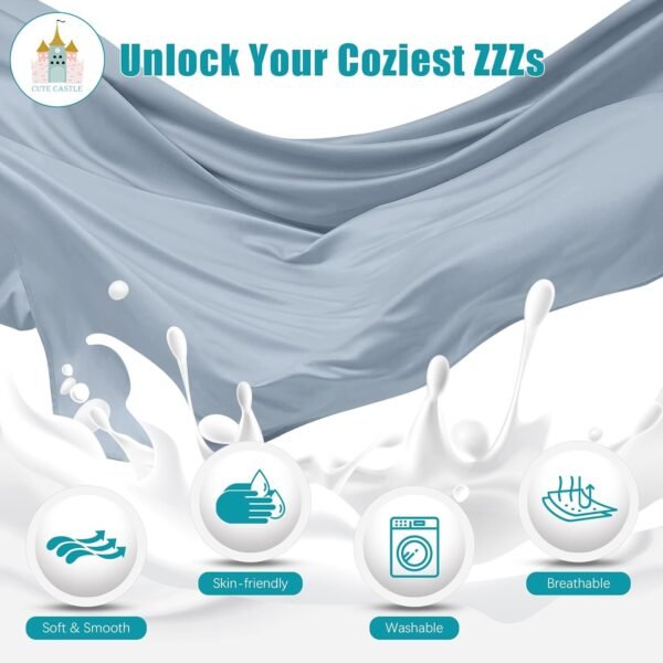 71vcqU-TIOL._AC_SL1500.jpg Cute Castle Pregnancy Pillows, Soft U-Shape Maternity Pillow with Removable Cover - Full Body Pillows for Adults Sleeping - Pregnancy Must Haves - Jumbo 57 Inch - Grey