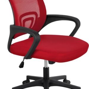 71viSRyyjYL._AC_SL1500.jpg Yaheetech Office Computer Desk Chair Swivel Rolling, Cute Task Chair Ergonomic Conference Room, Mesh Work Study Chair Basic Comfy Desktop Chair with Wheels Arms, Blue