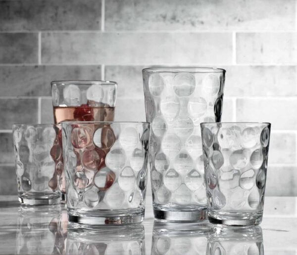 Home Essentials 12-Piece Galaxy Glassware Set, 17 oz