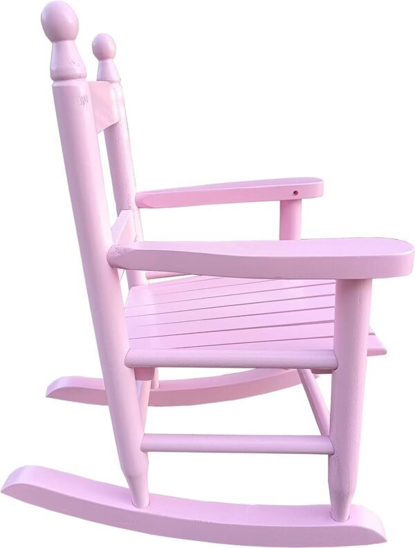 Kids Rocking Chair for Toddlers, Childs Rocker Chair, Wooden Rocking Lounge Chairs, Nursery Rocking Chairs, Outdoor Rocking Chair,Nursery Rocking Chairs for Girl Boy Indoor Outdoor (Light Pink)