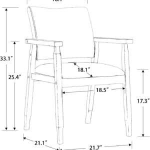 71x5GSoXuYL._AC_SL1500.jpg thksbought Mid Century Modern Walnut Dining Chairs Wood Arm Beige Fabric Kitchen Cafe Living Room Decor Furniture