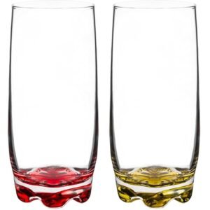 Vibrant Splash Water, Beverage Highball Glasses, 13.25 Ounce - Set of 6