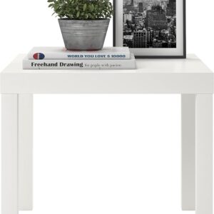 Ameriwood Home Parsons End Table, White