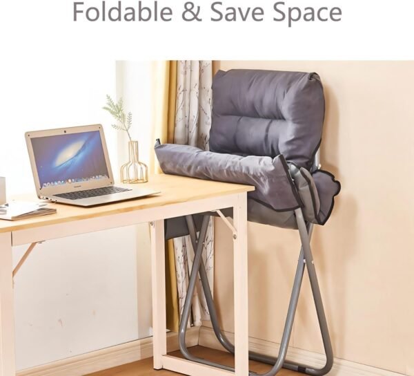 Modern Lazy Chair with Ottoman, Adjustable Lazy Chaise Lounge with Side Pocket Folding Lounge Reclining Sofa Chair with Armrest for Bedroom Living Room Balcony, Grey