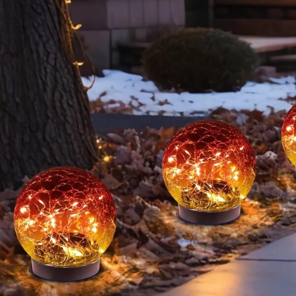 810fZqj2t-L._AC_SL1500.jpg Solar Globe Lights Outdoor Waterproof-Solar Balls-Solar Garden Lights-Solar Orbs for Outside 2 Pack Cracked Glass Ball for Lawn Patio Yard Backyard Decorations