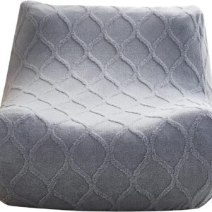 cjc Single Seated Foam Sofa Covers, One Piece 3D High Density Couch Covers, Removable and Machine Washable Covers, Universally Matched with All Floor Sofas On The Market (Seersucker Milky White)