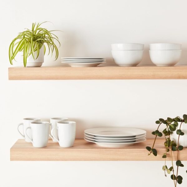 814cqtAWCvL._AC_SL1500.jpg Basics 16-Piece Porcelain Kitchen Dinnerware Set with Plates, Bowls and Mugs, Service for 4 - White