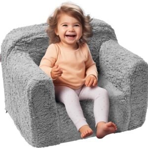 Out Kids Sofa, Glow-in-The-Dark Kids Couch Chair, 2-in-1 Children Convertible Sofa to Lounger, Extra Soft Flip-Out Toddler Couch for Siting and Sleeping, for Bedroom and Playroom