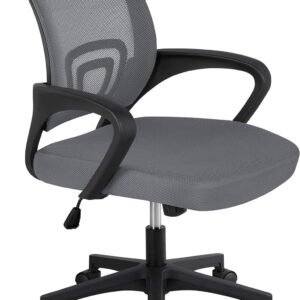 816R2FATFsL._AC_SL1500.jpg Yaheetech Office Computer Desk Chair Swivel Rolling, Cute Task Chair Ergonomic Conference Room, Mesh Work Study Chair Basic Comfy Desktop Chair with Wheels Arms, Blue