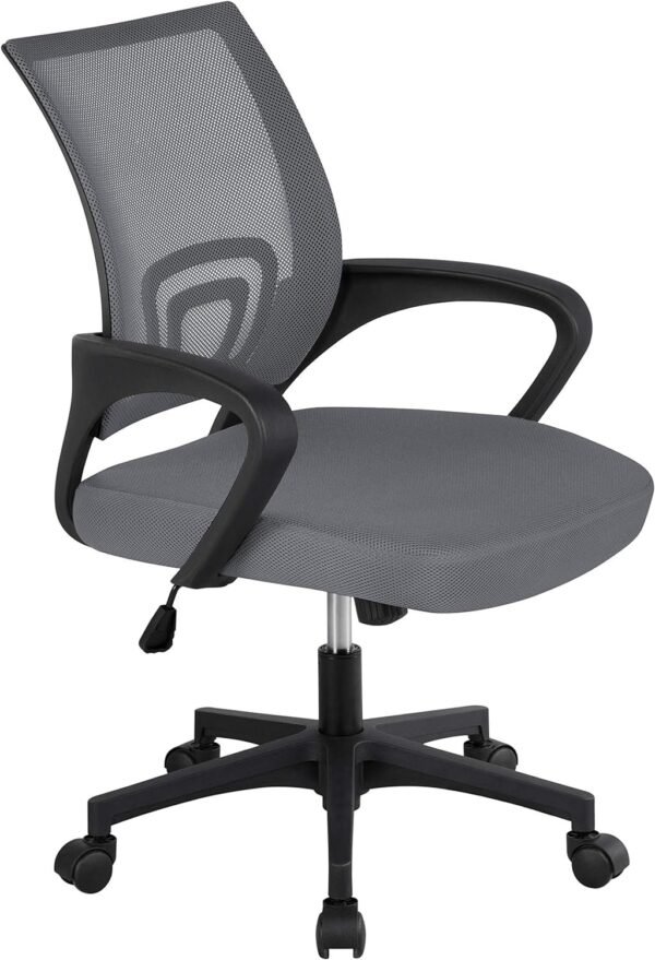 816R2FATFsL._AC_SL1500.jpg Yaheetech Office Computer Desk Chair Swivel Rolling, Cute Task Chair Ergonomic Conference Room, Mesh Work Study Chair Basic Comfy Desktop Chair with Wheels Arms, Blue