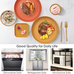 817u4WNl35L._AC_SL1500.jpg 48 Pcs Dinnerware Sets, Unbreakable Plates and Bowls Sets, Reusable Dinnerware Sets for 4 People, Travel Camping Picnic Home Party Cutlery Set, Dishwasher Microwave Safe Dishes