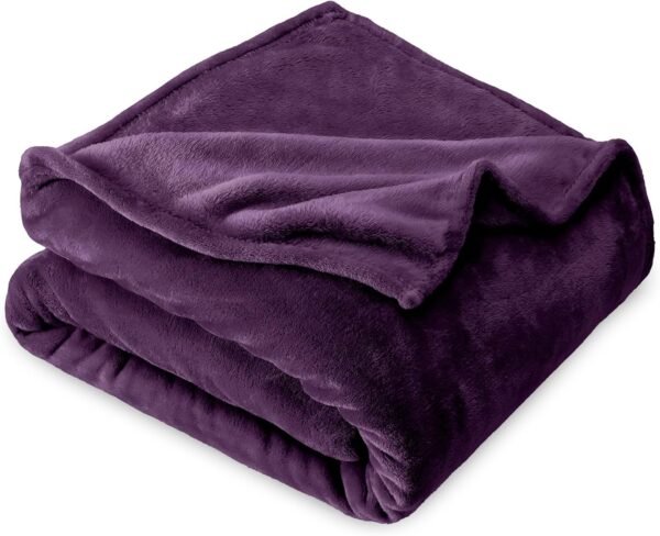 818UyhtO9SL._AC_SL1500.jpg Bare Home Fleece Blanket - Full/Queen Blanket - Plum - Lightweight Blanket for Bed, Sofa, Couch, Camping, and Travel - Microplush - Ultra Soft Warm Blanket (Full/Queen, Plum)
