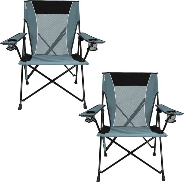 818qiSzckOL._AC_SL1500.jpg Kijaro Dual Lock Portable Chair with Cooler - Vik Black, Folding, Camping, 300 lb Capacity, 2 Cup Holders