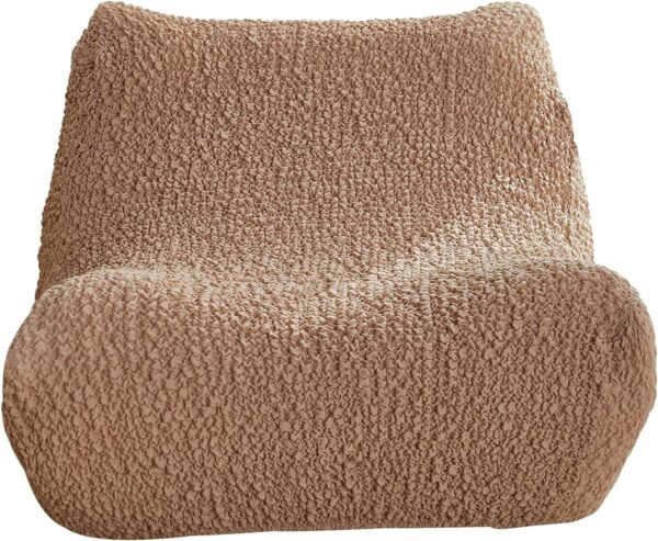 cjc Single Seated Foam Sofa Covers, One Piece 3D High Density Couch Covers, Removable and Machine Washable Covers, Universally Matched with All Floor Sofas On The Market (Seersucker Milky White)