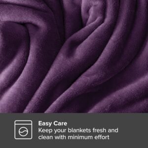 81BVvnDhyNL._AC_SL1500.jpg Bare Home Fleece Blanket - Full/Queen Blanket - Plum - Lightweight Blanket for Bed, Sofa, Couch, Camping, and Travel - Microplush - Ultra Soft Warm Blanket (Full/Queen, Plum)