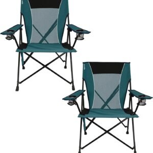 81BzroiuTnL._AC_SL1500.jpg Kijaro Dual Lock Portable Chair with Cooler - Vik Black, Folding, Camping, 300 lb Capacity, 2 Cup Holders