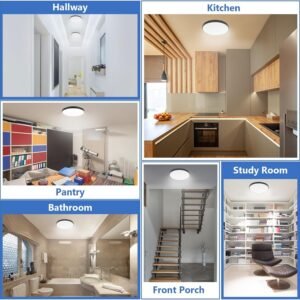 81HNJFr7KwL._AC_SL1500.jpg 24W Led Ceiling Light, 12 Inch Flush Mount Ceiling Light, 6500K Super Bright Light Fixture with 3000 Lumens for Bedroom, Living Room, Hallway, Dining Room, Study Room(White)