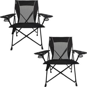 81I0BO1DjLL._AC_SL1500.jpg Kijaro Dual Lock Portable Chair with Cooler - Vik Black, Folding, Camping, 300 lb Capacity, 2 Cup Holders