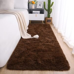 81I8RWRrPmL._AC_SL1500.jpg Chicrug Soft Runner Rugs for Bedroom Living Room Plush Fluffy Rug 2x6 Feet, Shag Furry Area Rug Carpet Non Shedding for Nursery Children Kids Girls Room Home Decorative, Grey