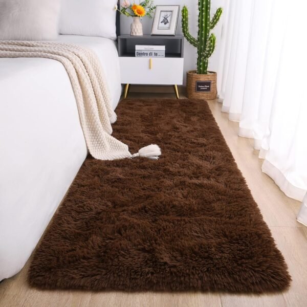 81I8RWRrPmL._AC_SL1500.jpg Chicrug Soft Runner Rugs for Bedroom Living Room Plush Fluffy Rug 2x6 Feet, Shag Furry Area Rug Carpet Non Shedding for Nursery Children Kids Girls Room Home Decorative, Grey