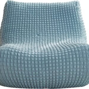 cjc Single Seated Foam Sofa Covers, One Piece 3D High Density Couch Covers, Removable and Machine Washable Covers, Universally Matched with All Floor Sofas On The Market (Seersucker Milky White)