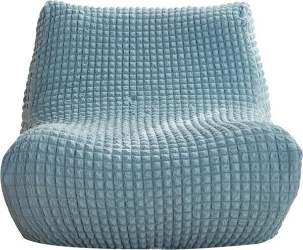 cjc Single Seated Foam Sofa Covers, One Piece 3D High Density Couch Covers, Removable and Machine Washable Covers, Universally Matched with All Floor Sofas On The Market (Seersucker Milky White)