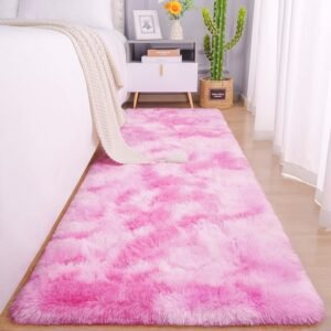 81Jpr92ViCL._AC_SL1500.jpg Chicrug Soft Runner Rugs for Bedroom Living Room Plush Fluffy Rug 2x6 Feet, Shag Furry Area Rug Carpet Non Shedding for Nursery Children Kids Girls Room Home Decorative, Grey