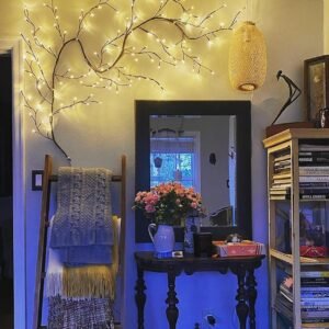 81K9np0TVGL._AC_SL1500.jpg Enchanted Willow Vine Light, Christmas Decorations Flexible DIY Vines for Room Decor, 144 LEDs Artificial Plants Tree Branches,7.5FT Vines with Lights for Wall Bedroom Living Room Decor(1PCS)