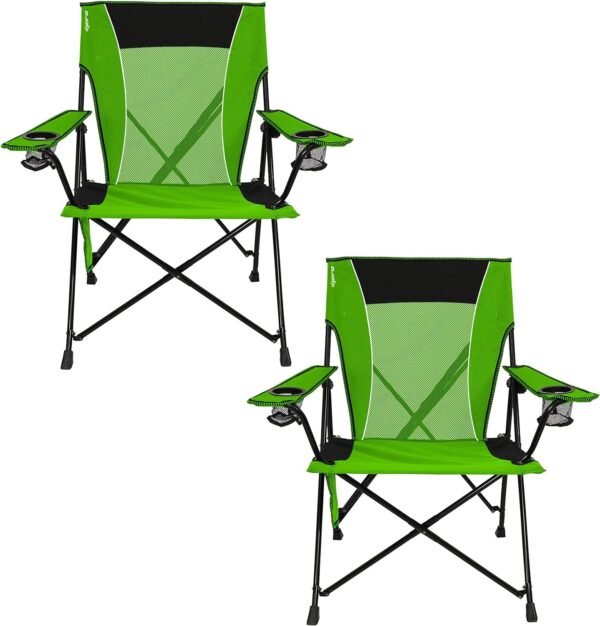 81KyIaGa4WL._AC_SL1500.jpg Kijaro Dual Lock Portable Chair with Cooler - Vik Black, Folding, Camping, 300 lb Capacity, 2 Cup Holders