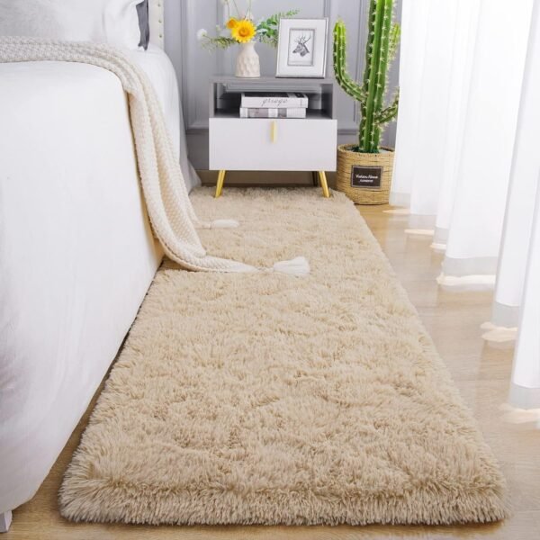 81MQIIpoVVL._AC_SL1500.jpg Chicrug Soft Runner Rugs for Bedroom Living Room Plush Fluffy Rug 2x6 Feet, Shag Furry Area Rug Carpet Non Shedding for Nursery Children Kids Girls Room Home Decorative, Grey