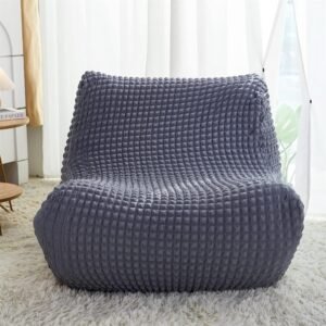 cjc Single Seated Foam Sofa Covers, One Piece 3D High Density Couch Covers, Removable and Machine Washable Covers, Universally Matched with All Floor Sofas On The Market (Seersucker Milky White)