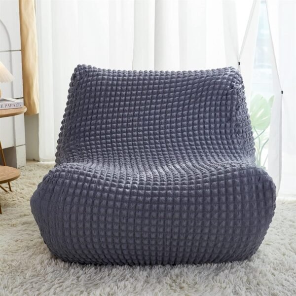 cjc Single Seated Foam Sofa Covers, One Piece 3D High Density Couch Covers, Removable and Machine Washable Covers, Universally Matched with All Floor Sofas On The Market (Seersucker Milky White)