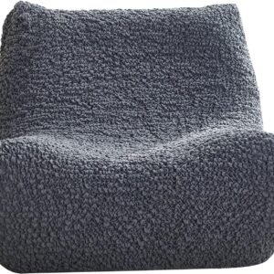 cjc Single Seated Foam Sofa Covers, One Piece 3D High Density Couch Covers, Removable and Machine Washable Covers, Universally Matched with All Floor Sofas On The Market (Seersucker Milky White)