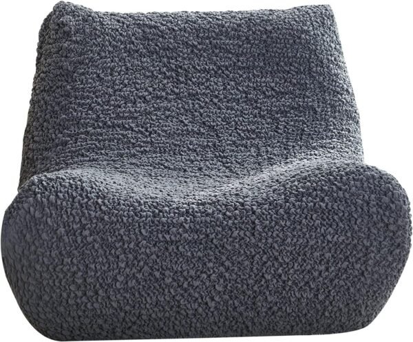 cjc Single Seated Foam Sofa Covers, One Piece 3D High Density Couch Covers, Removable and Machine Washable Covers, Universally Matched with All Floor Sofas On The Market (Seersucker Milky White)