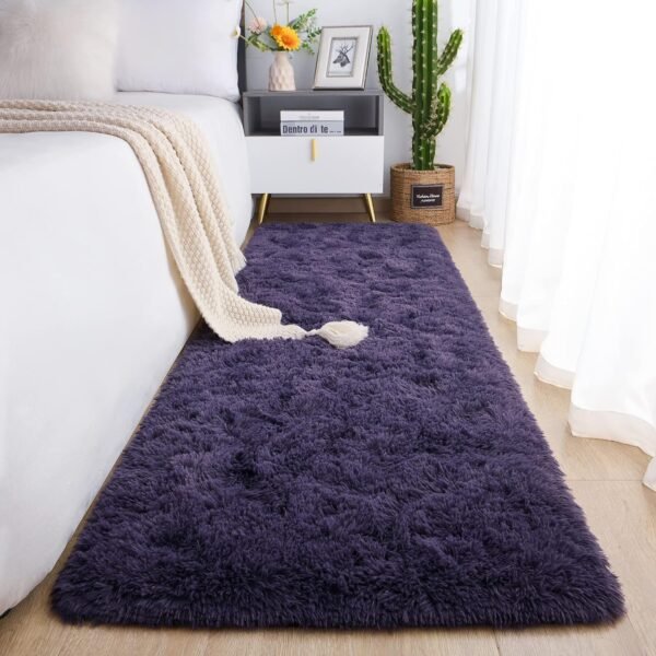 81PF7NHt9-L._AC_SL1500.jpg Chicrug Soft Runner Rugs for Bedroom Living Room Plush Fluffy Rug 2x6 Feet, Shag Furry Area Rug Carpet Non Shedding for Nursery Children Kids Girls Room Home Decorative, Grey