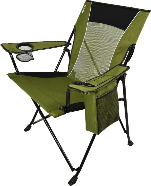 81PP3YwI7CL._AC_SL1500.jpg Kijaro Dual Lock Portable Chair with Cooler - Vik Black, Folding, Camping, 300 lb Capacity, 2 Cup Holders