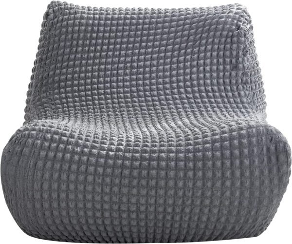 cjc Single Seated Foam Sofa Covers, One Piece 3D High Density Couch Covers, Removable and Machine Washable Covers, Universally Matched with All Floor Sofas On The Market (Seersucker Milky White)