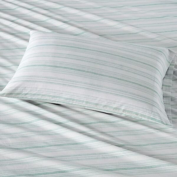 Comfort Spaces 100% Cotton Sheet Set Breathable, Lightweight, Soft with 14" Elastic Pocket Fits up to 16" Mattress, All Season Cozy Bedding, Matching Pillow Case, Queen Good Vibes 4 Piece